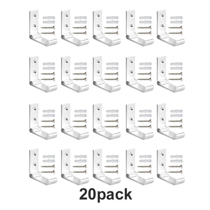 4-20Pcs Folding Coat Hooks Heavy Duty Aluminum Wall Mount Clothes Rack No Rust Invisible Wardrobe Towel Hanger Hook with Screws