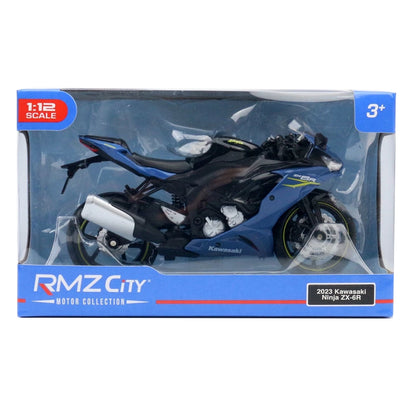 1/12 Kawasaki Ninja ZX-6R Motorcycle Toy 1:12 RMZ City Diecast Model Super Sport Miniature Collection Gift For Boy Children Kid