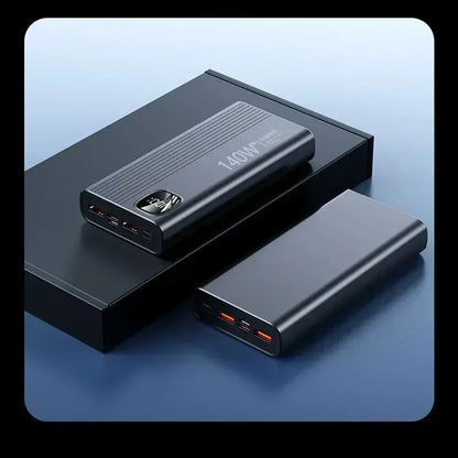 Lenovo CCC 500000mAh Power Bank 140W Large Capacity Portable Super Fast Charging Powerbank Spare Battery Digital Display Charger
