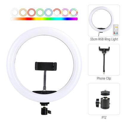 26cm 10inch Led Selfie Ring Light Round Ring Lamp with Phone Holder Photography Fill Lighting with Tripod for Youtube Live Video