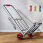 Foldable Stainl Steel Hand-Pulled op Cart for Lage Transport Double Trailer Small Goods Trolley Pu Cart Water