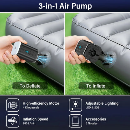 17L Travel Vacuum Storage Bags with Air Pump, Outdoor Clothes Compression Bags, Reusable Empty Vacuum Bags for Clothes Suitcases