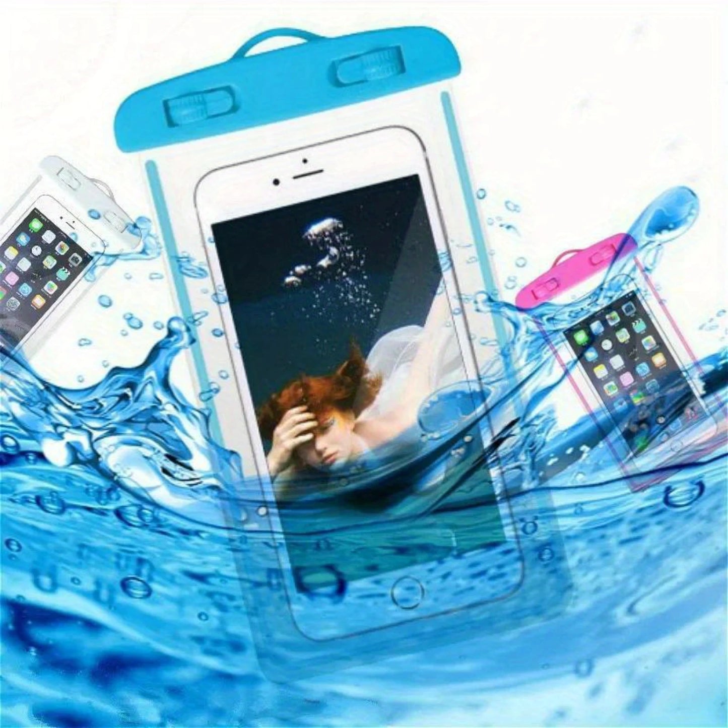 Waterproof Phone Pouch - Fits Up To 6.7" Devices, Durable Pvc Underwater Dry Bag For Swimming & Diving