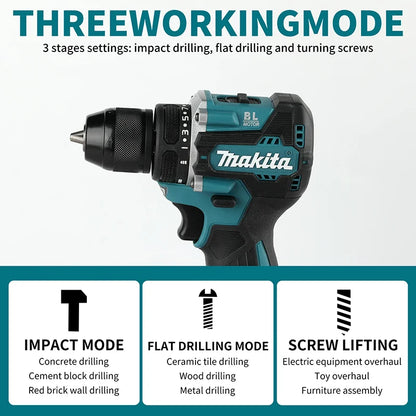 Original Makita Battery DDF487 Cordless Driver Drill Brushless Electric Impact Screwdriver Rechargeable  battery Power Tool
