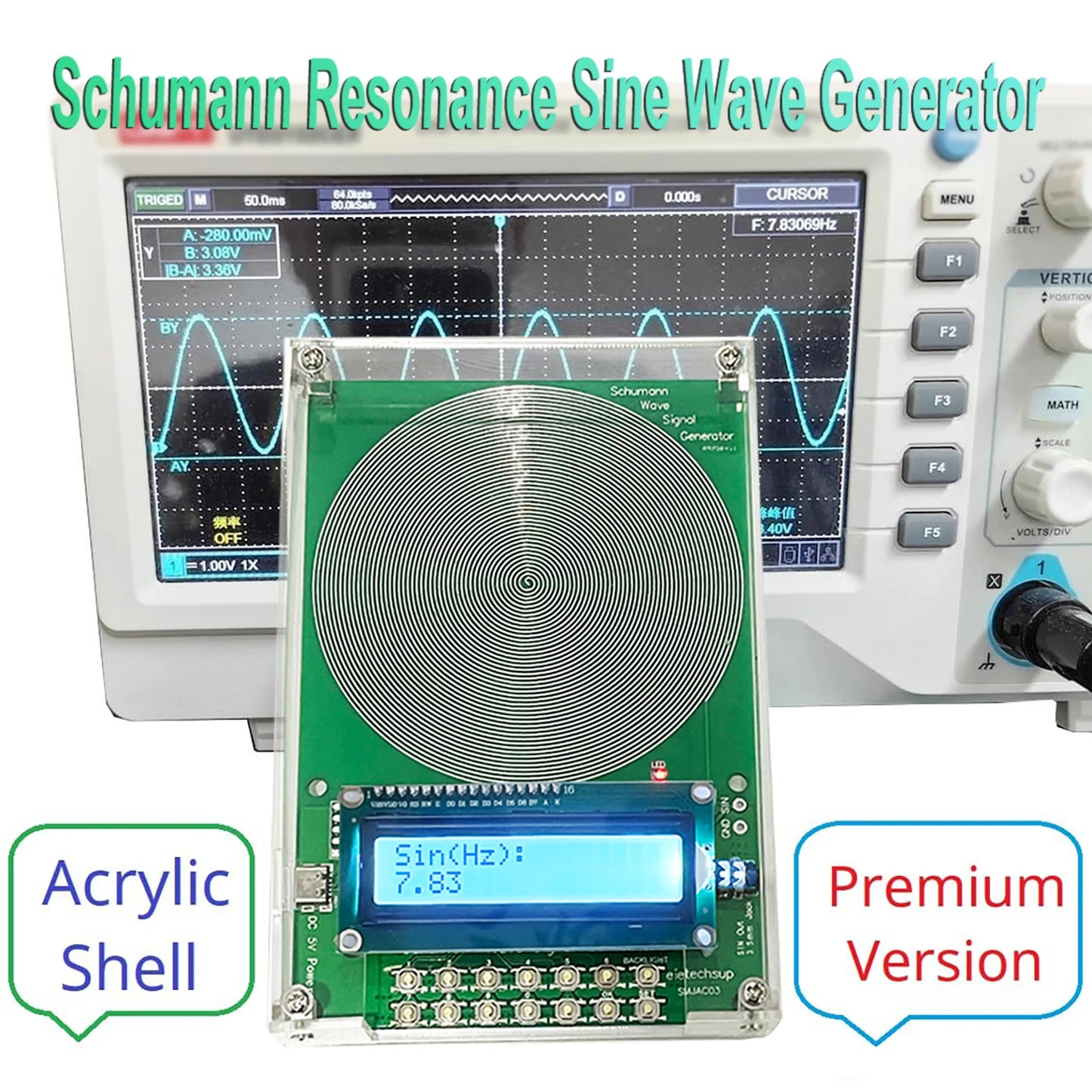 0.1~30000Hz Schumann Wave Generator Pure Sine Frequency Modulation Resonance Ultra-Low Frequency Pulse Signal Generator