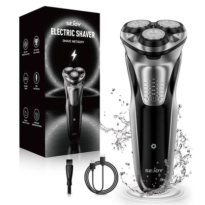 SEJOY Electric Shavers for Men Cordless Razor Hair Trimmer Waterproof IPX7 Travel Hairber Shaving Machine Home Appliances