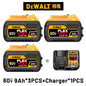 DeWALT 100% Original Battery 20V/60V 6Ah 9Ah MAX FlexVolt for DCB606 DCB205 DCB206 DCB209 DCB182 Power Tool with Charger