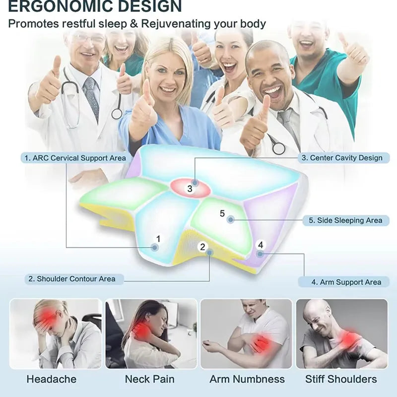 2026 NEW Butterfly-shaped comfortable pillow, soft memory foam pillow, neck support, neck pain relief, neck pillow