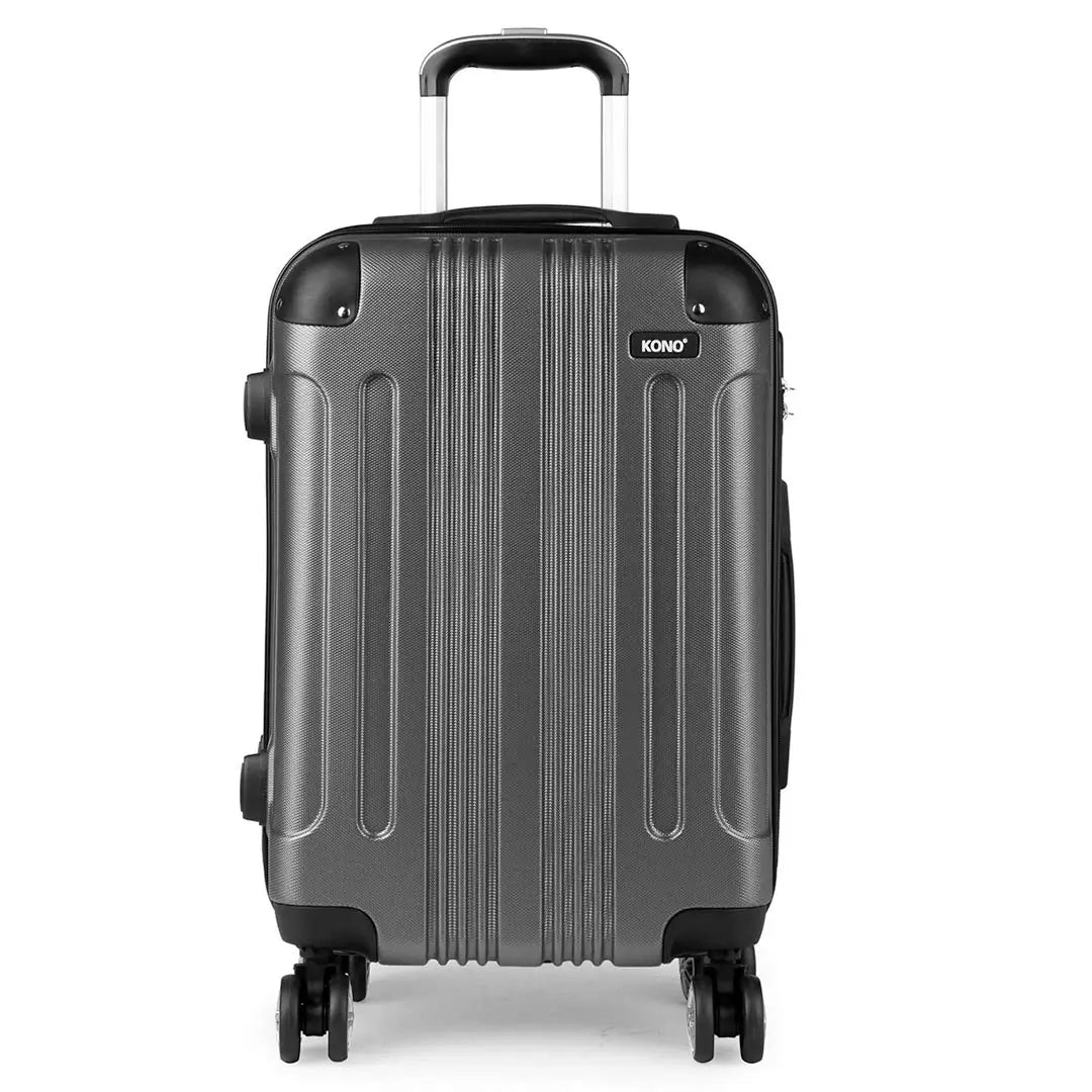 Kono Large Hard Shell Luggage 19/24/28 inch Lightweight ABS 4 Wheels Spinner Business Trip Trolley Case Suitcase