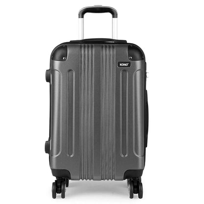 Kono Large Hard Shell Luggage 19/24/28 inch Lightweight ABS 4 Wheels Spinner Business Trip Trolley Case Suitcase