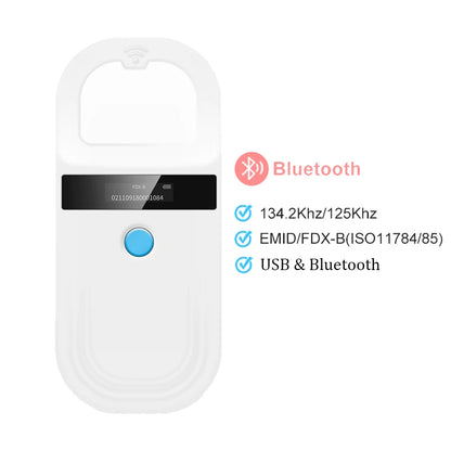 134.2KHz Animal Microchip Reader 125kHz Microchip Scanner Pet Microchip Scanner Chip Scanner for Dogs