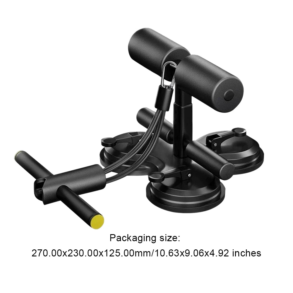 Sit Up Floor Holder with 3 Suction Cup Sit Up Exercise Equipment with Pull Rope Sit Up Exerciser for Strength Training