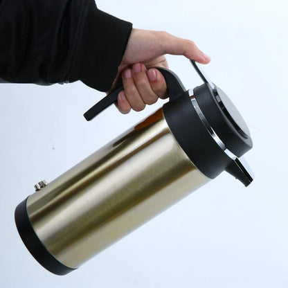 1200 ML Car Truck Water Heater Car Hot Kettle Leak-Proof Design 12/24 V Tea Coffee Kettle 120/240 W Fast Boiling for Travel Home