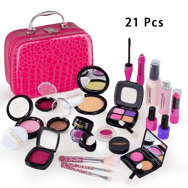 Simulation Cosmetics Set Kids Play House Toys Make up Lipstick Nail Paint Educational Toys Pretend Girls Game Christmas Gift