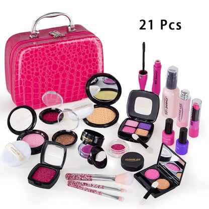 Simulation Cosmetics Set Kids Play House Toys Make up Lipstick Nail Paint Educational Toys Pretend Girls Game Christmas Gift