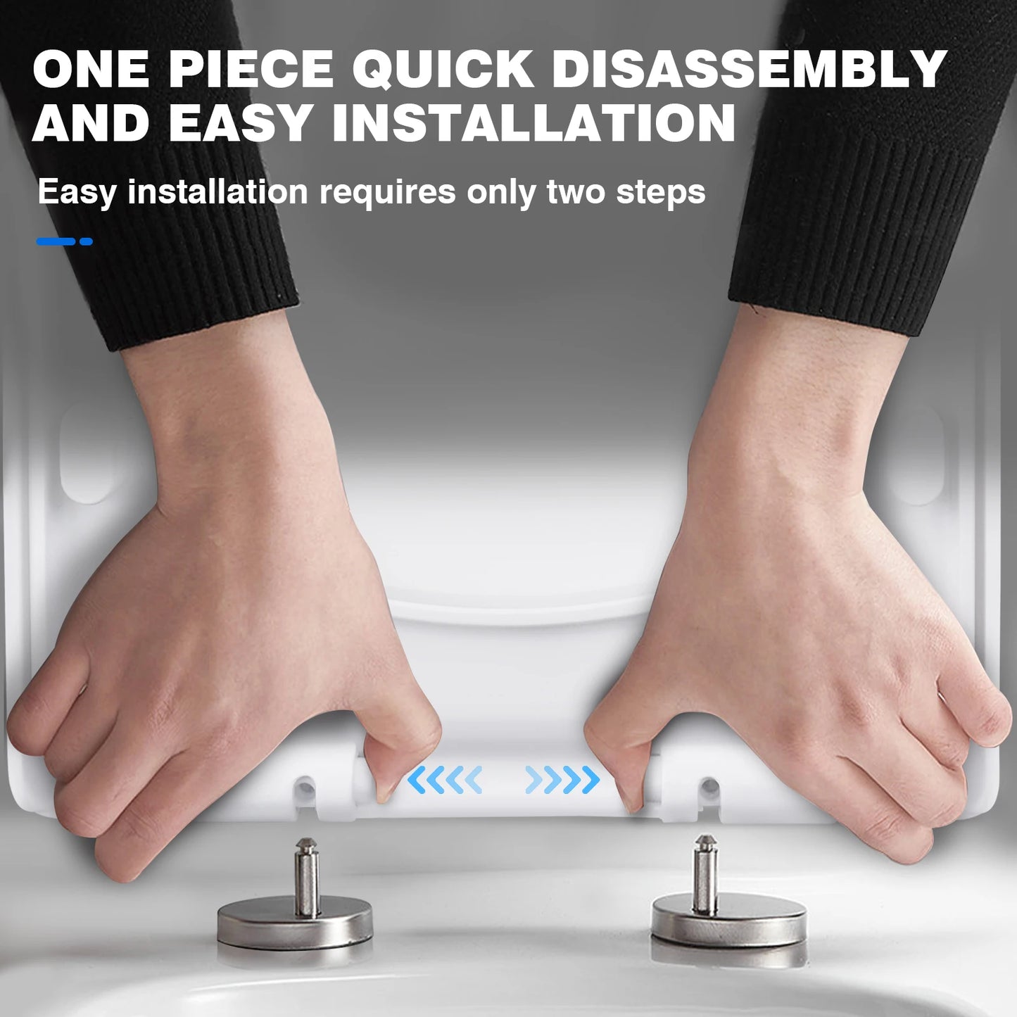 DayPlus Toilet Seat, Soft Close Toilet Seats White with Quick Release, Sturdy Duroplastic Anti-Bacterial Toilet Lid WC Seats