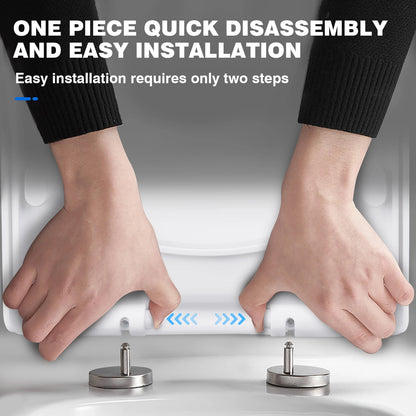 DayPlus Toilet Seat, Soft Close Toilet Seats White with Quick Release, Sturdy Duroplastic Anti-Bacterial Toilet Lid WC Seats