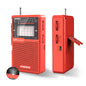 XHDATA D226 Mini Shortwave Radio AM FM SW Portable USB-C Rechargeable Battey Radio LED Flashlight 3.5mm Headphone Jack Stand