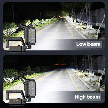 8IN 7200LM 120W Work Light 18V For Makita Battery Flashlight Portable LED Spotlight Floodlight With Dual USB charging port