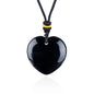 1pc 30mm Natural Stone Pendant Necklace Heart Amethyst Rose Quartz Pendant Necklace for Women Men Jewelry Party Gift