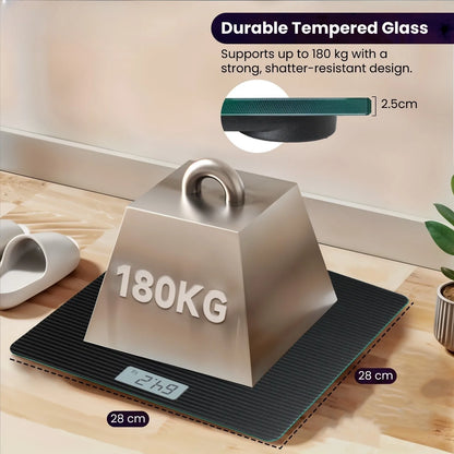 Digital Bathroom Scales 180KG Body Weight Weighing Scale Smart LED Electronic