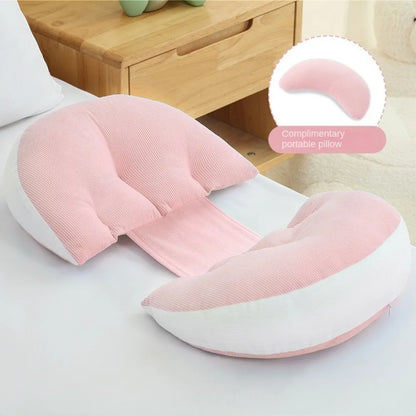 Pregnant Women's Waist Pillow U Shaped Comfort Maternity Pillow Soft Abdominal Support Pregnancy Cushion Sleeping Cushion