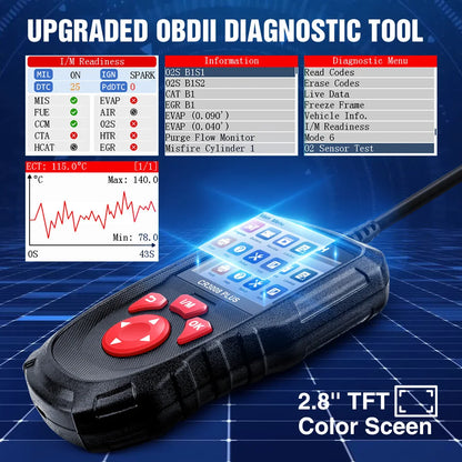 LAUNCH X431 CR3008 PLUS Full OBD2 Diagnostic Tools Car OBD OBD2 Automotive Scanner Check Engine Battery Free Update Online