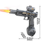 HUIQIBAO Electric Pulse Water Gun Simulated Flame Sensor Light Fully Automatic Fights Toy Water Pistol Outdoor Beach Toys Adult