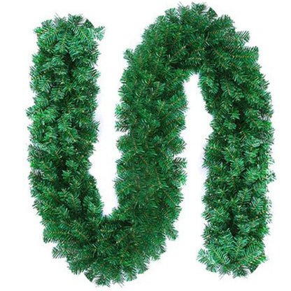 1pc/2pc 2.7M Christmas wreath Artificial Pine Leaf Rattan Strip Green Christmas Garland Wreath Christmas Pine Tree Rattan Decor