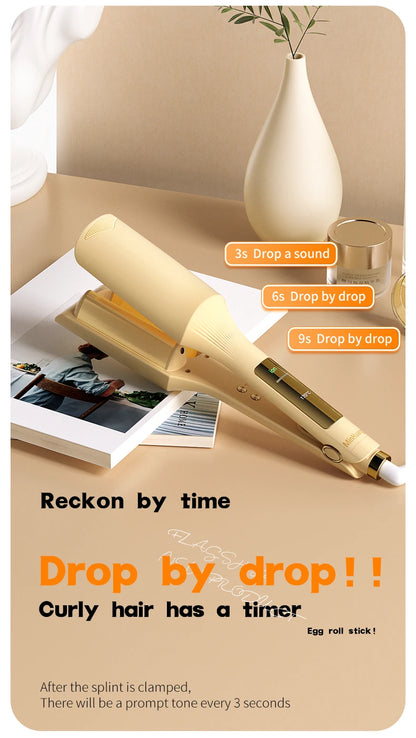 Hair Wavy Curling Iron 32mm Big Wave Deep Wavy Splint Egg Rolls Hair Curler Crimping Iron Styler Wand for All Hair Styling Tools