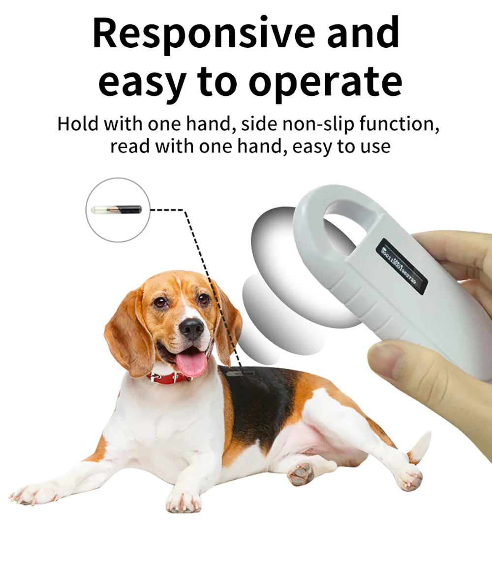 134.2KHz RFID Animal Reader 15 Digits 125KHz Pet ID Scanner EMID FDX-B ISO 11784/85 Microchip Tag Registration For Cow Fish Dog