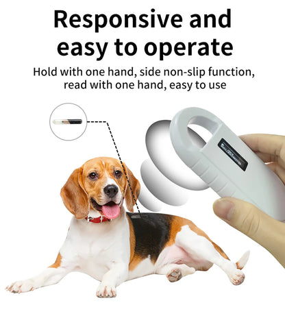 134.2KHz RFID Animal Reader 15 Digits 125KHz Pet ID Scanner EMID FDX-B ISO 11784/85 Microchip Tag Registration For Cow Fish Dog