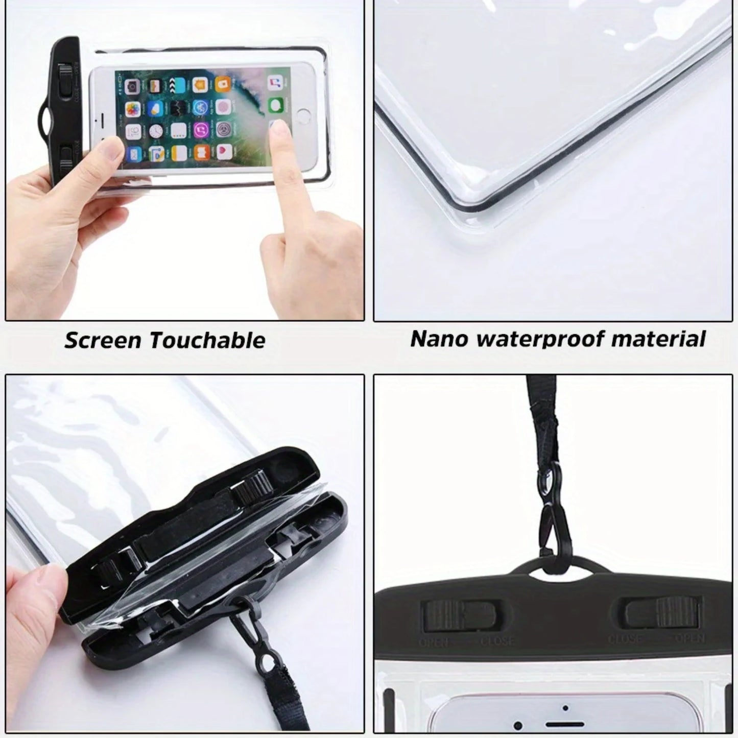 Waterproof Phone Pouch - Fits Up To 6.7" Devices, Durable Pvc Underwater Dry Bag For Swimming & Diving