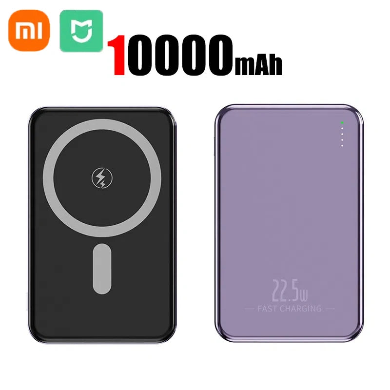XIAOMI Ultra Slim Power Bank Mac Fast Charge Auxiliary Battery 50000mAh Magnetic Magnet Wireless Charging For IPhone Samsung New
