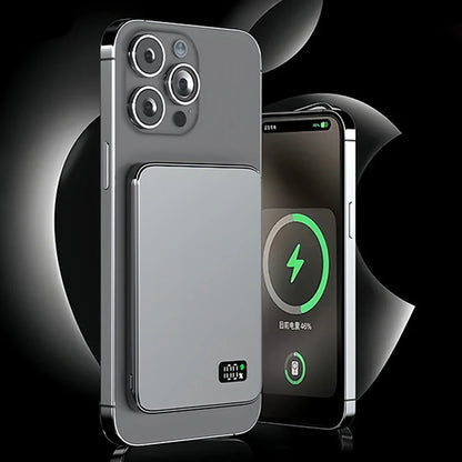 Ultra Thin Power Bank for MagSafe,Magnetic Wireless Fast Charging LED Display Portable Battery For iPhone Samsung Phone Airpods