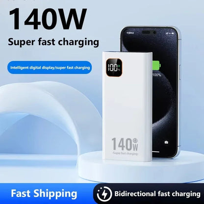 Lenovo Portable PowerBank 140W Super Fast Charging 500000mAh Large Capacity External Battery Charger Powerbank For Xiaomi iPhone