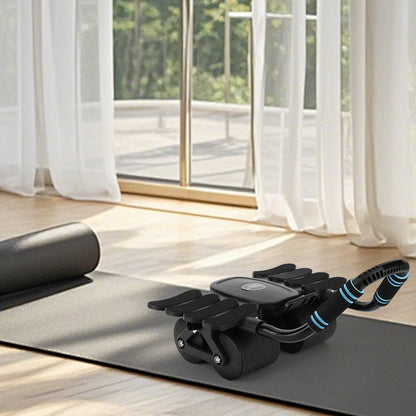 Abdominal Workout Roller with 8 Elbow Support Abdominal Fitness Wheel Automatic Rebound for Exercising Shoulder Arm Leg Muscles
