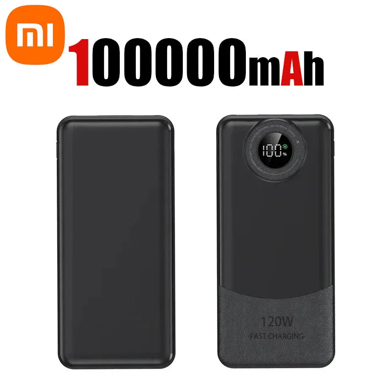 Xiaomi 120W 200000mAh Ultralarge Capacity Power Bank Fast Charging Portable Digital Display Power Bank For iPhone Samsung Huawei