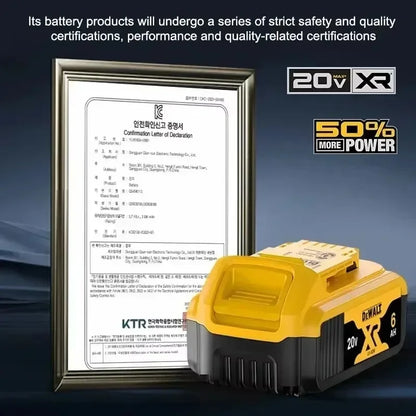 100% Original DeWalt 20V 6Ah 5Ah Battery Power Tool Replacement for DeWalt DCB206 DCB205 DCB202 DCB200 18V 20V Power Tool