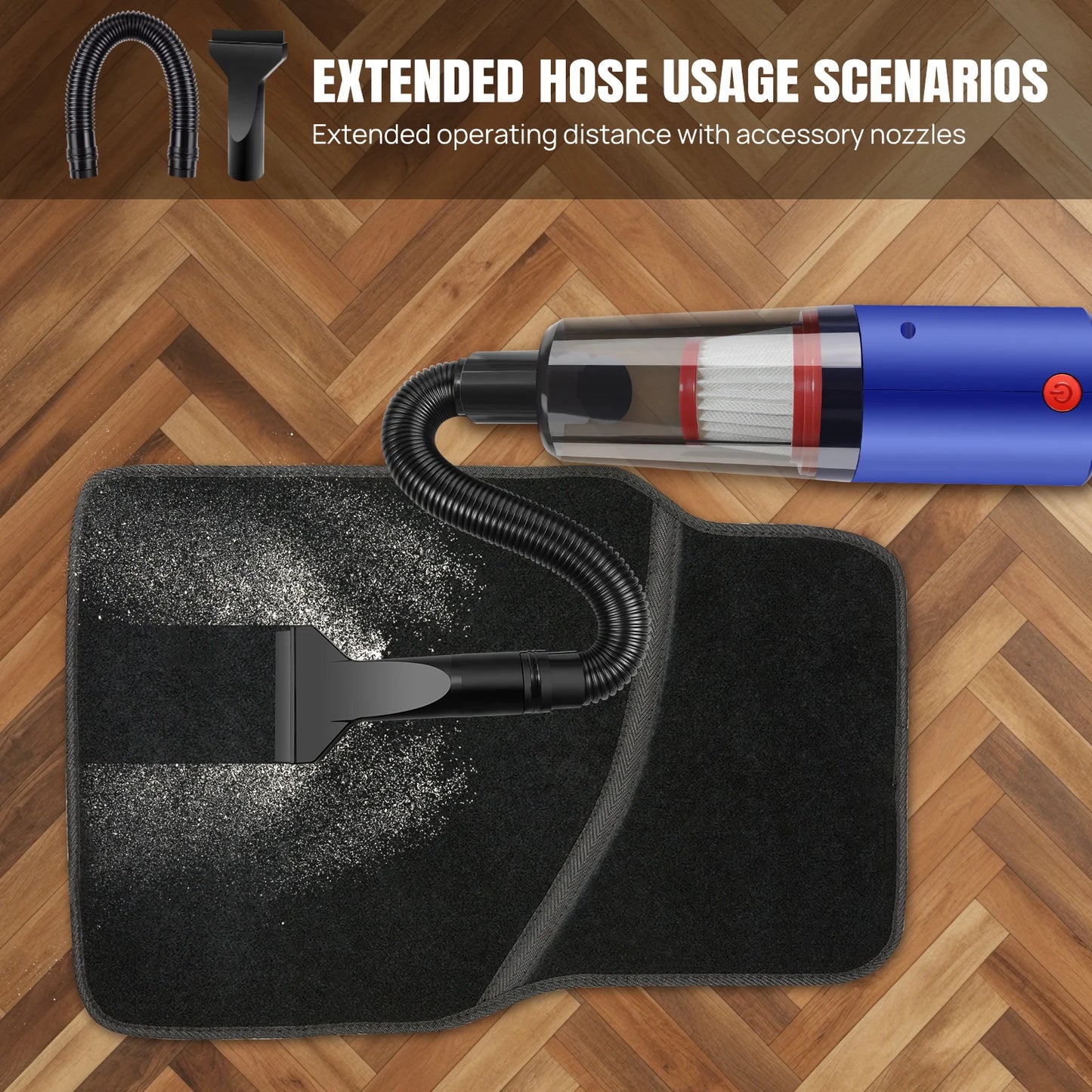 Car Wireless Vacuum Cleaner Strong Suction Handheld Wet Dry Auto Vacuum Home & Car Dual Use Mini Vacuum Cleaner Home Appliance