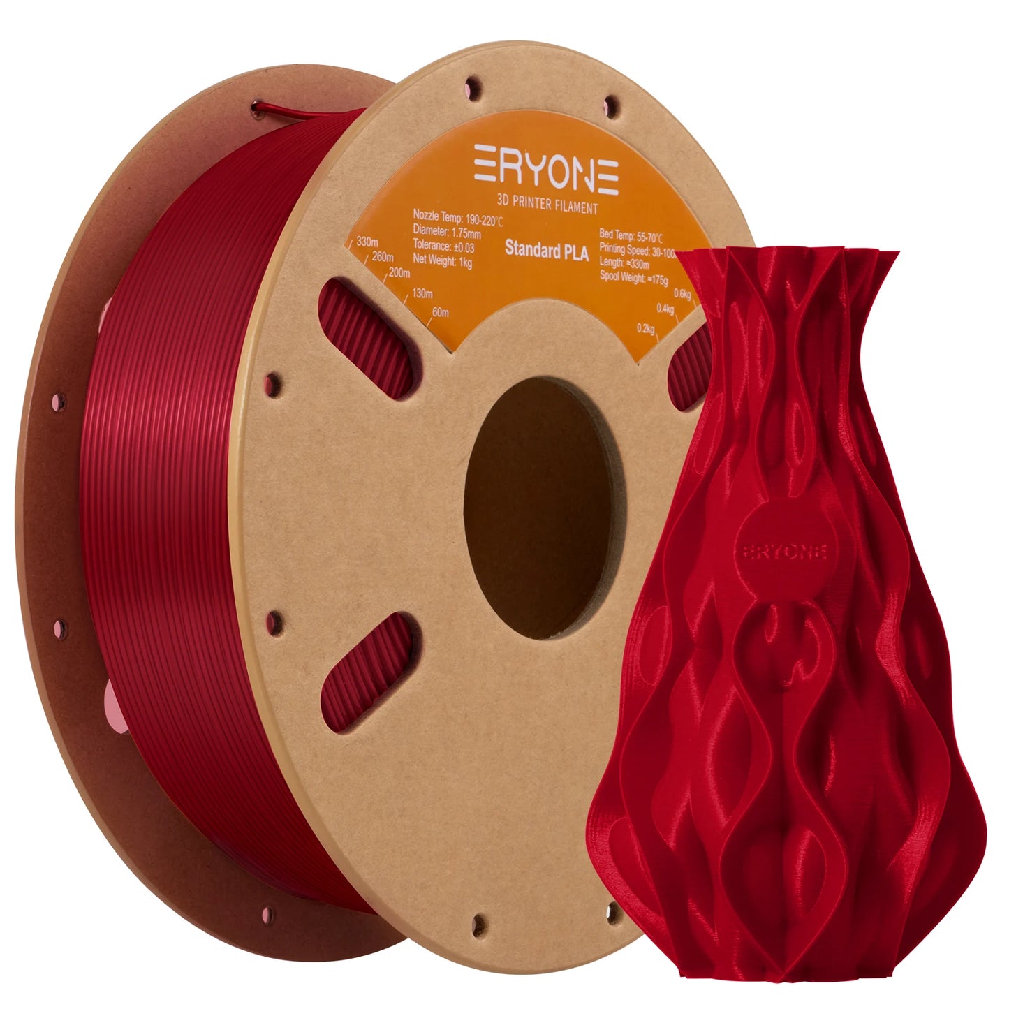 ERYONE 1/5/10KG Standard PLA Premium Filament 1.75mm 3D Print, Multicolor Available,big sale 1kg pla filament,1kg/spool