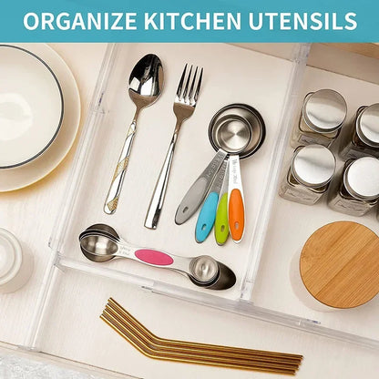 1/2/4/6/8PCS Drawer Wardrobe Dividers Organizers Expandable From Kitchen Drawer Organizer, Clear Plastic Partition Plate Tools