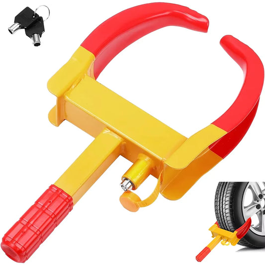 Car Wheel Clamp Lock Boot Tire Tyre Claw Anti-Theft Lock Portable Heavy Duty Tire Claw for Auto Trailer Truck ATV RV Motorcycle