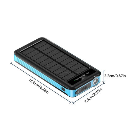 50000mAh Portable Solar Power Bank PD22.5W Ultra Fast Charging Built-in Four Wire PowerBank  for IPhone Huawei Samsung