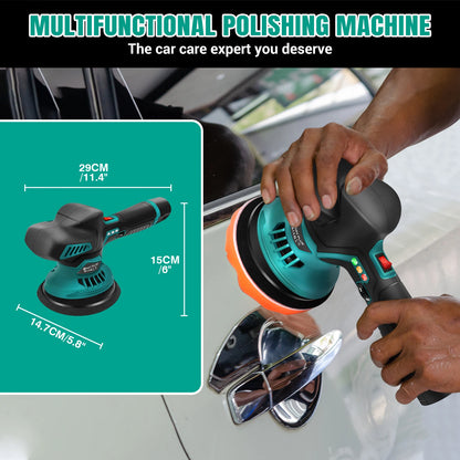 12V Cordless Car Buffer Polisher,6 Variable Speed Car Polishing Kit, For Car Detailing/Polishing/Waxing/Scratch Removing
