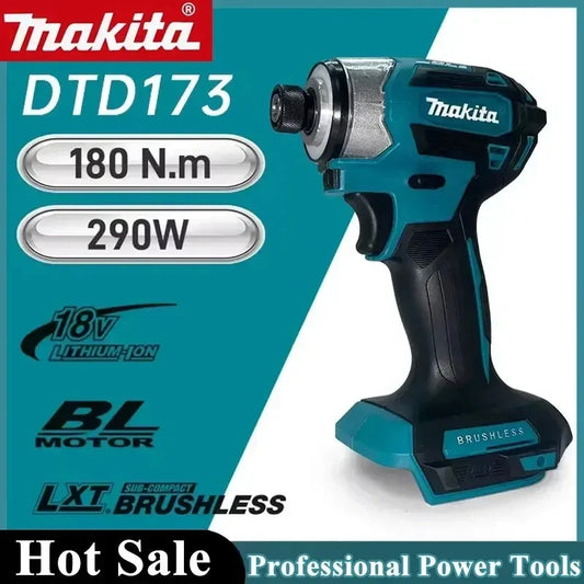 Makita DTD173 Brushless Impact Screwdriver Rechargeable Screwdriver Drilling Machine Cordless Power Tool