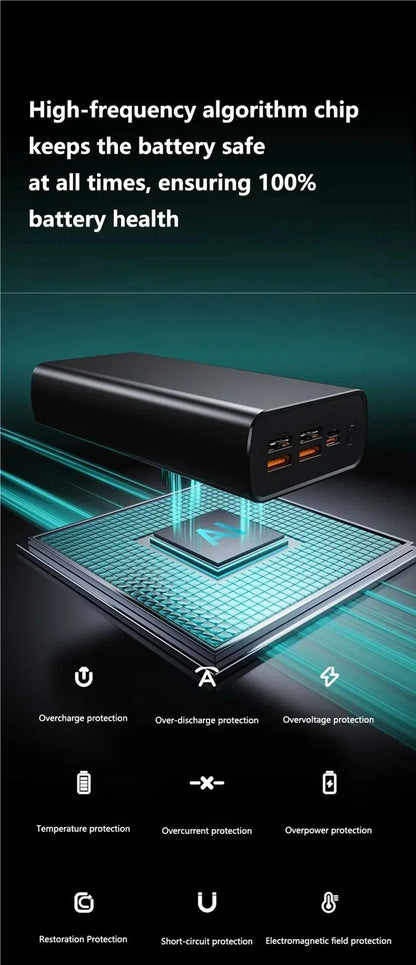 Lenovo 140W 500000mAh CCC Powerbank Super Fast Charging Portable Battery Charger Ultra Capacity LED Digital Display