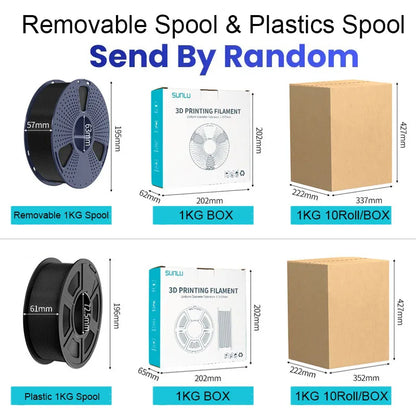 SUNLU 5Roll PETG/PETG Clear Filament 1.75 ±0.02mm 1kg Spool (2.2lbs) High Toughness Neatly Wound Filament Fit Most FDM Printer