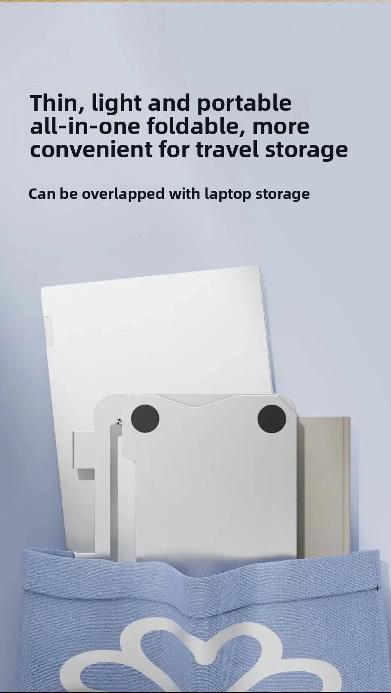 No-Install Notebook Tablet Stand Foldable Alloy Heat Sink Rotatable Display Elevation Frame Lightweight Portable Computer Holder