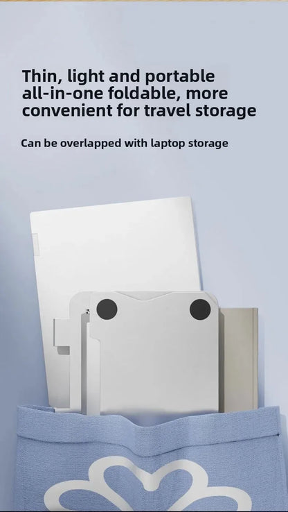 No-Install Notebook Tablet Stand Foldable Alloy Heat Sink Rotatable Display Elevation Frame Lightweight Portable Computer Holder